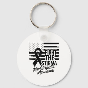 Us Flag Fight The Stigma Mental Health Awareness _ Key Ring