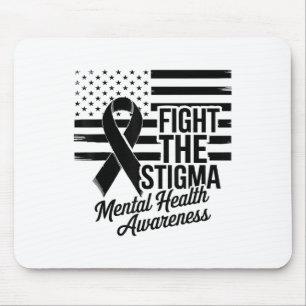 Us Flag Fight The Stigma Mental Health Awareness _ Mouse Pad