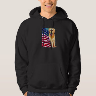 US Flag Golden Retriever Dog Pet American Patrioti Hoodie