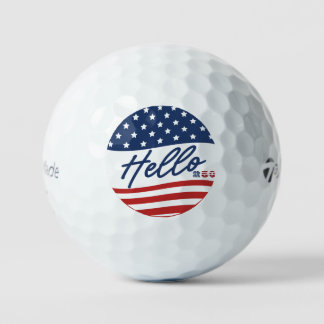 US Flag Golf Balls - Custom Taylor Made TP5 Gift