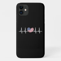 US Flag Heartbeat ECG Electrocardiography