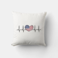 US Flag Heartbeat ECG Electrocardiography
