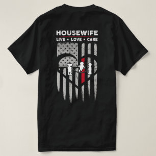 US Flag Housewife Decal T-Shirt