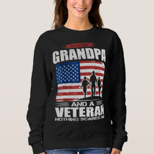 Us Flag I´m Dad Grandpa And A Veteran Nothing Scar Sweatshirt