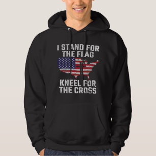 US Flag I Stand For The Flag And Kneel For The Cro Hoodie