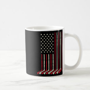 Us Flag Ice Hockey Vintage Patriotic Player Men Wo Coffee Mug