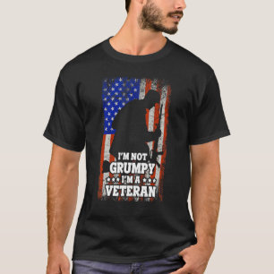 Us Flag Im Not Grumpy Im A Veteran T-Shirt