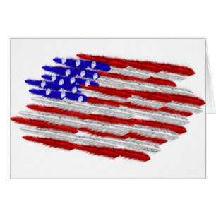US Flag in Feathers