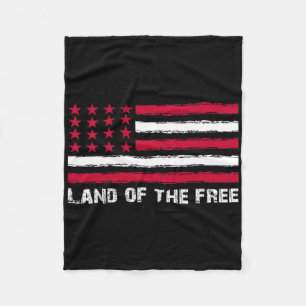Us Flag Land Of The Free America 4th Of July Men W Fleece Blanket