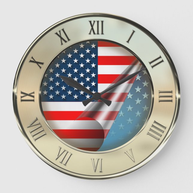 US Flag Large Clock (Front)