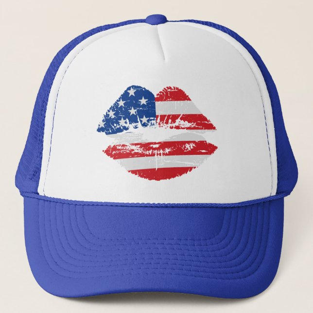 US Flag Lips Hat (Front)