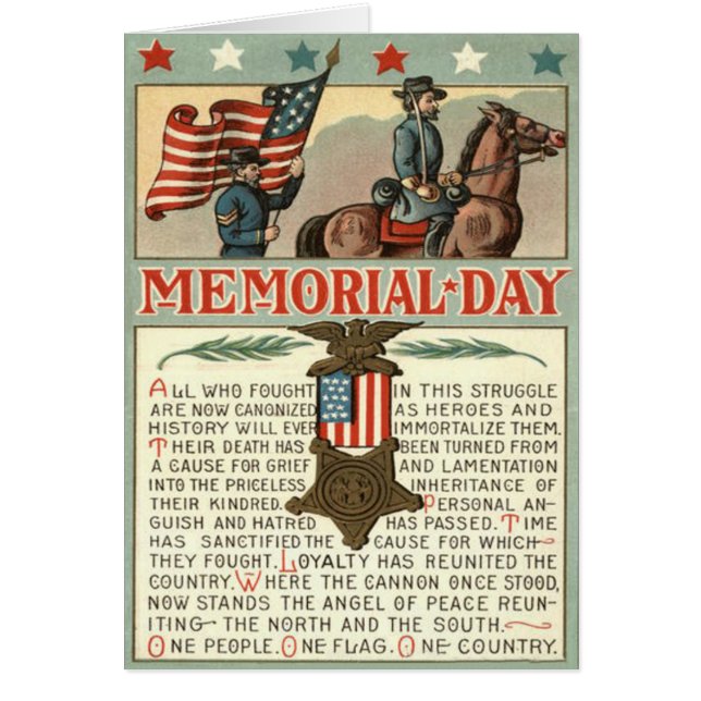 US Flag Medal March Union Soldier Cavalry (Front)