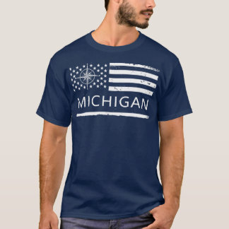 Us Flag Michigan Michigan State Love T-Shirt