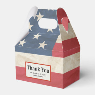 US Flag Military Patriotic Graduation Thank You Favour Box