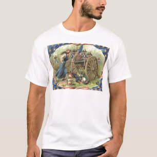 US Flag Molly Pitcher Cannon T-Shirt