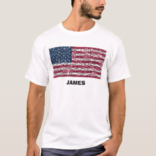 US Flag Mosaic Design Personalized T-Shirt