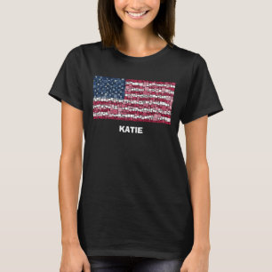 US Flag Mosaic Design Personalized Women's T-Shirt