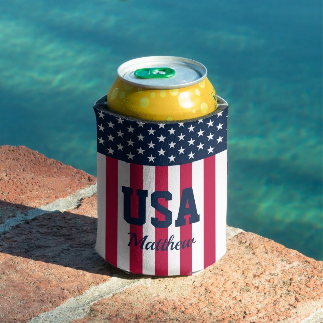 US Flag Named Stars and Stripes  Can Cooler (In Situ Pool)