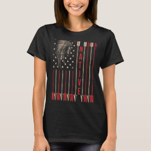 US Flag Native American Headdress Indian Blood 1 T-Shirt