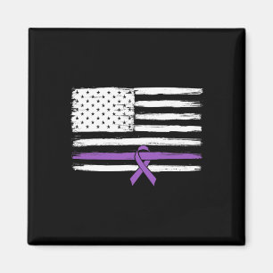 Us Flag Pancreatic Cancer Awareness Magnet