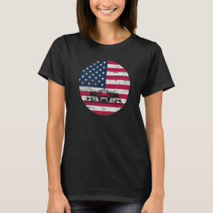 US Flag Patriot Formula Racing Lovers Car Fan Prem T-Shirt