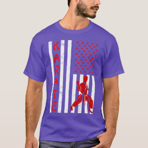 US Flag Patriotic Karate T-Shirt