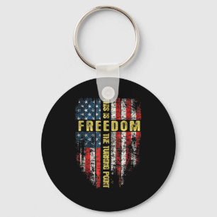 Us Flag Patriotic - This Is The Turning Point Fait Key Ring