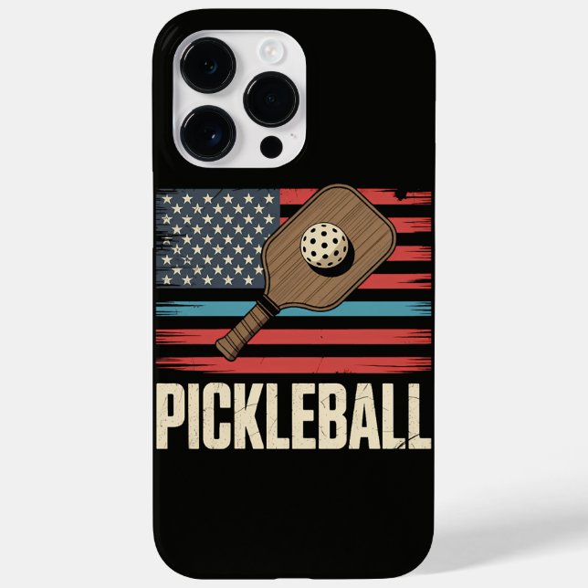 US Flag Pickleball Case-Mate iPhone Case (Back)