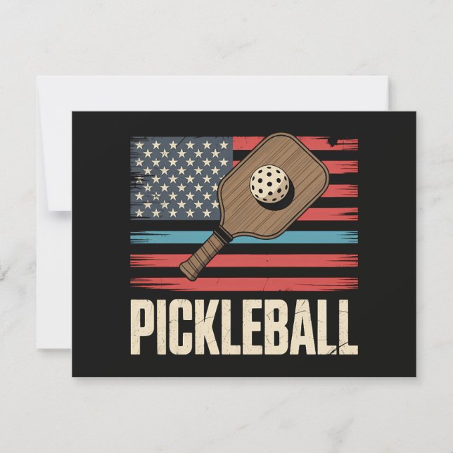 US Flag Pickleball Invitation (Front)