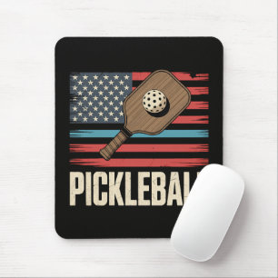 US Flag Pickleball Mouse Pad