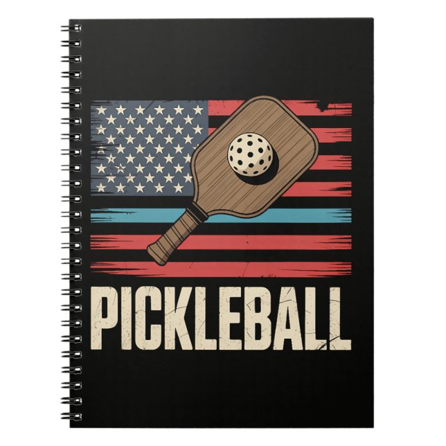 US Flag Pickleball Notebook (Front)