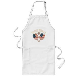 US Flag Pickleball Player Long Apron