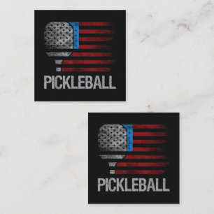 US Flag Pickleball Player Paddleball Lover Enclosure Card
