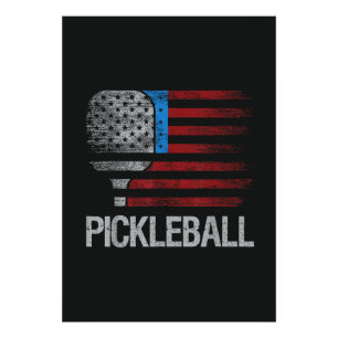US Flag Pickleball Player Paddleball Lover Photo Print