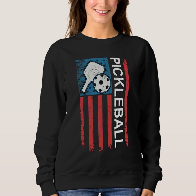US Flag Pickleball Player Paddleball Lover Tees Me (Front)