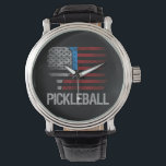 US Flag Pickleball Player Paddleball Lover Watch<br><div class="desc">US Flag Pickleball Player Paddleball Lover</div>