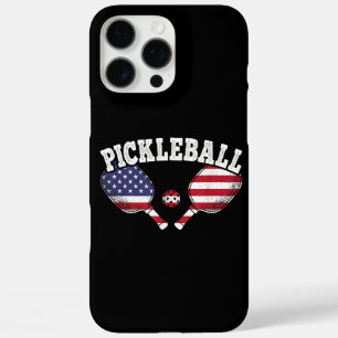 US Flag Pickleball Player Vintage Pickle Ball Love iPhone 16 Pro Max Case