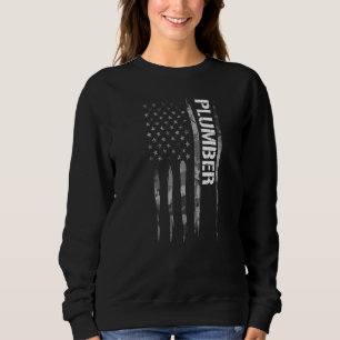 US Flag Plumber American Flag Sayings Sweatshirt