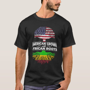 US Flag Pride African American Heritage Black T-Shirt