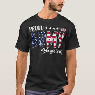 US Flag Proud Army Boyfriend  T-Shirt