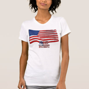 US FLAG & Proud Patriot Text Shirt