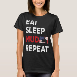 US Flag Quad ATV Eat sleep mud reapeat 1 T-Shirt