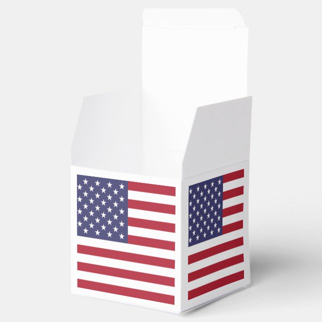 US flag red white and blue American patriotic Favour Box (Opened)