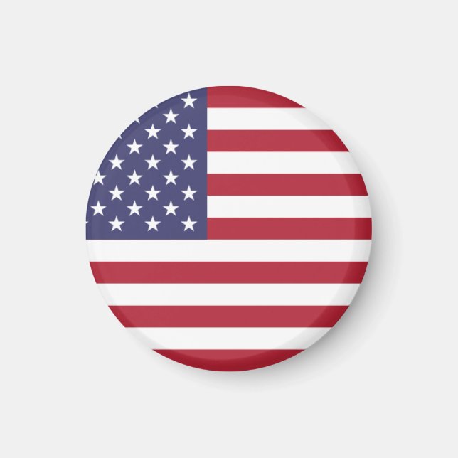 US flag red white and blue Magnet (Front)
