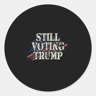 Us Flag Retro Trump Shirt - Voting Convicted Felon Classic Round Sticker