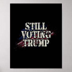 Us Flag Retro Trump Shirt - Voting Convicted Felon Poster