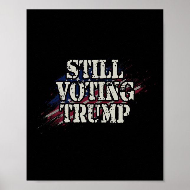 Us Flag Retro Trump Shirt - Voting Convicted Felon Poster (Front)