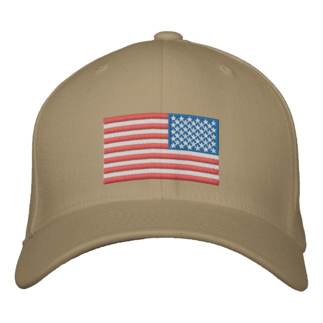US Flag - Reversed Embroidered Hat (Front)