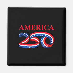 Us Flag Ribbon 250 Years America 250th Anniversary Magnet