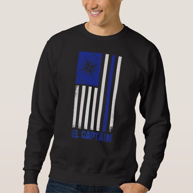 Us Flag Sailing El Captain Sweatshirt (Front)